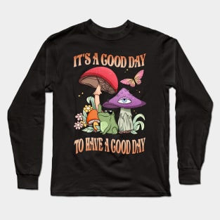 Good Day Frog - Positive Vibes Frog Themed Design Long Sleeve T-Shirt